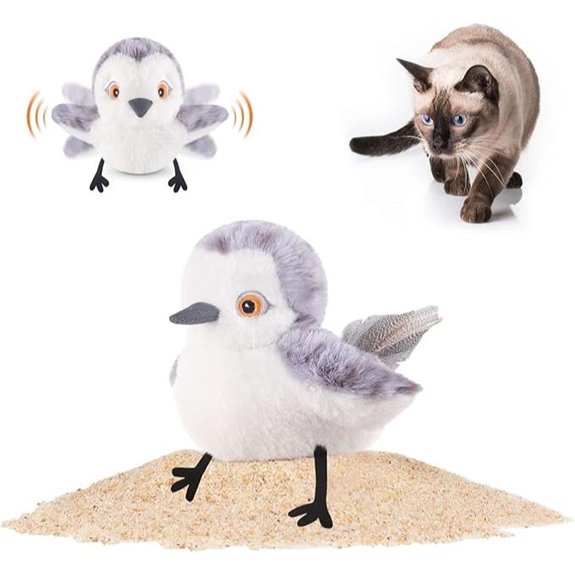 Potaroma Flapping Bird Cat Toy with Chirping Sound