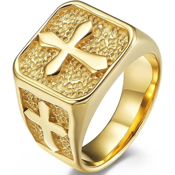 Jude Jewelers Stainless Steel Christian Cross Ring