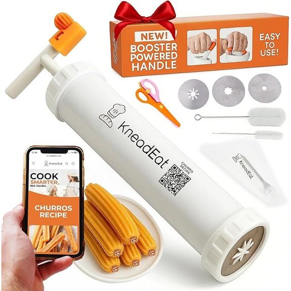 KneadEat Churro Maker Kit with Nozzle Attachments