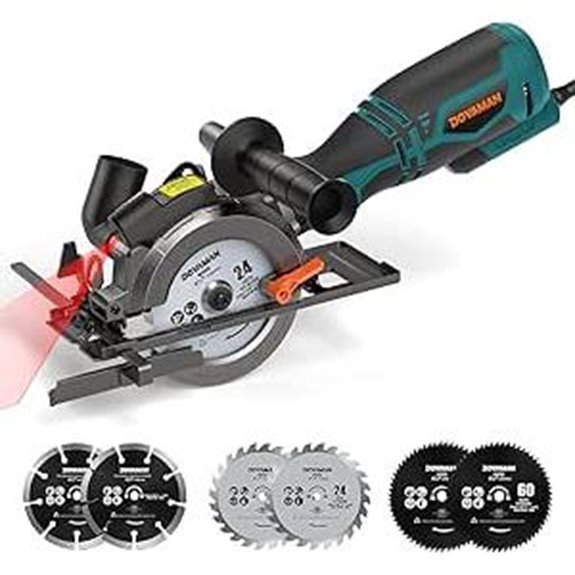 DOVAMAN 5.8A Circular Saw with Laser and Blades