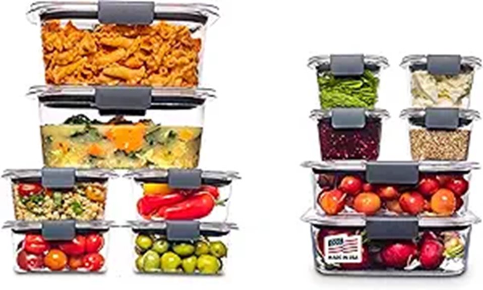 Rubbermaid Brilliance 24-Piece BPA-Free Food Storage Set