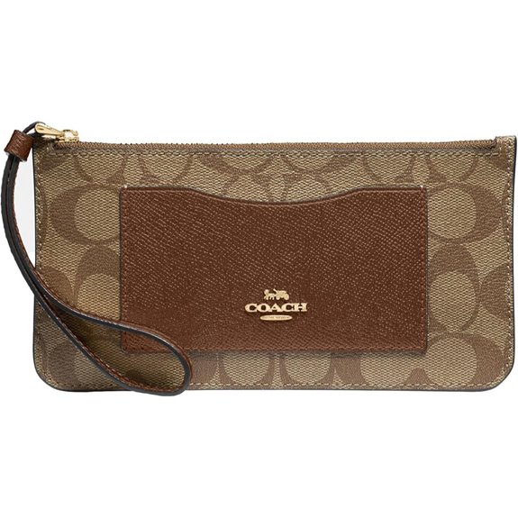 Coach Signature PVC Zip Top Wallet