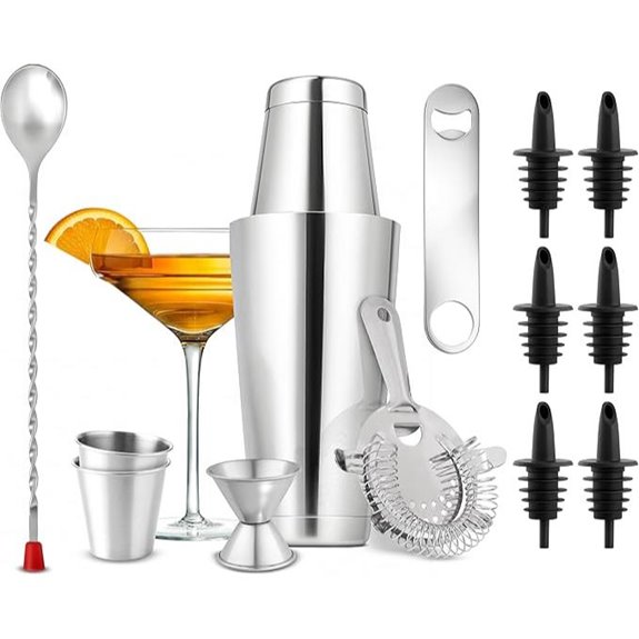NutriChef Cocktail Shaker Set with Accessories