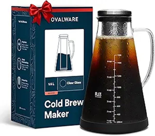 OVALWARE Cold Brew Iced Coffee Maker Pitcher