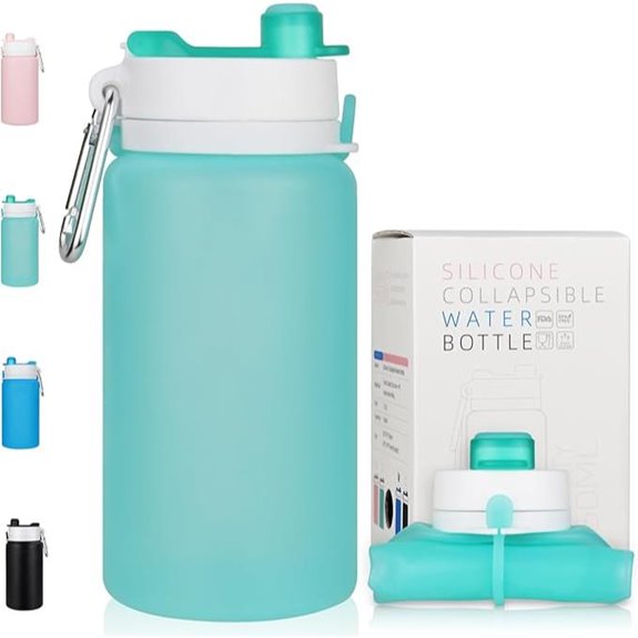 PLTCAT Collapsible BPA-Free Travel Silicone Water Bottle