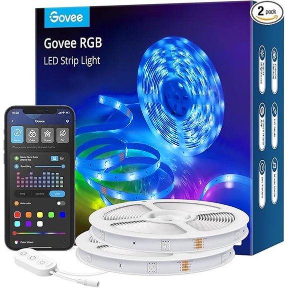 Govee RGB LED Strip Lights with App & Music Sync