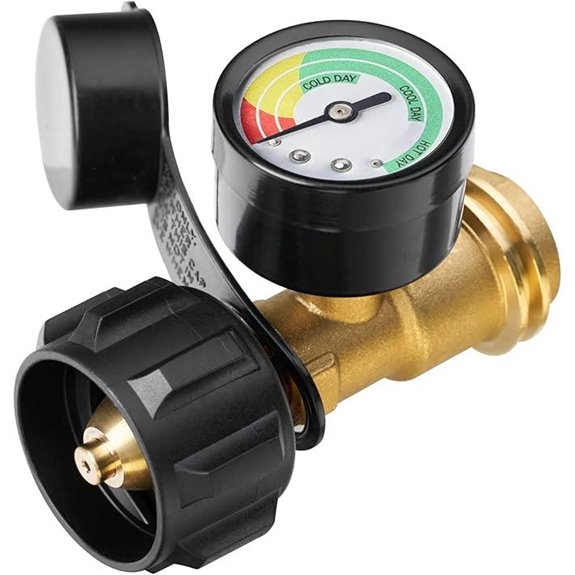 Propane Tank Gauge with Color Coding and QCC1 Connection