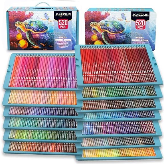 KALOUR 520-Color Artist Colored Pencils Set