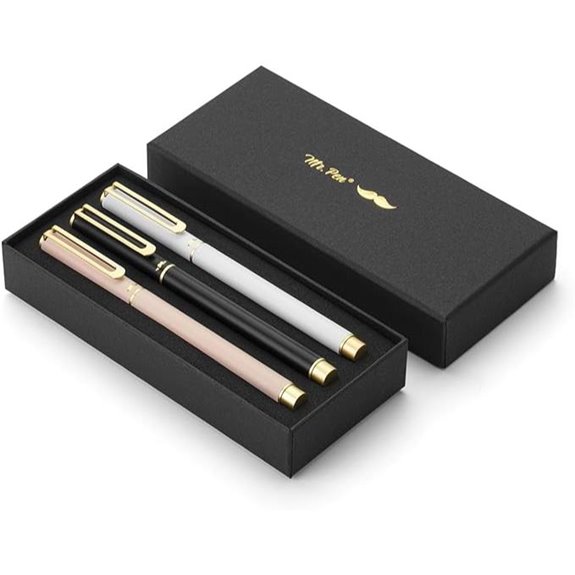Luxury Pen Set with Assorted Colors and Black Ink