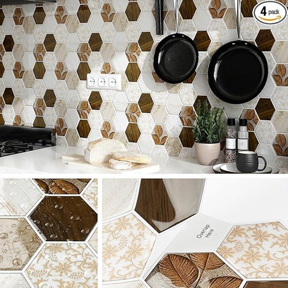 Livelynine Peel and Stick Kitchen Backsplash Tiles