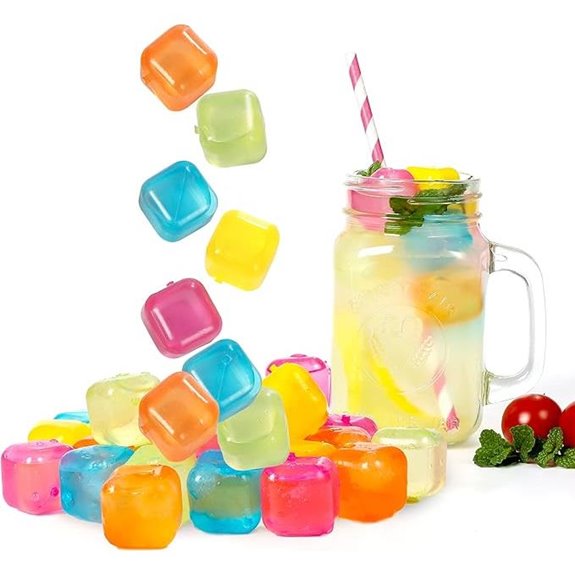 Reusable Colorful Ice Cubes - 25 Pack