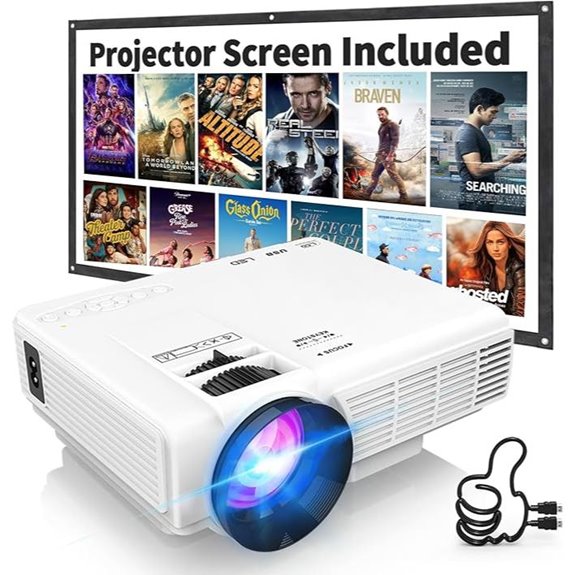 1080P Portable Mini Projector with Bluetooth