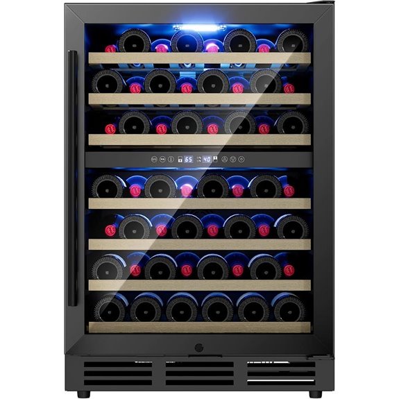 24-Inch Dual Zone Wine Fridge 54 Bottles