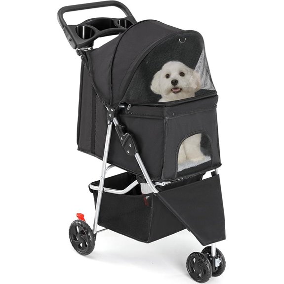 Sweetcrispy Pet Stroller for Small to Medium Pets