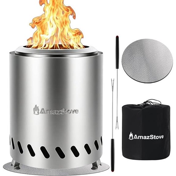 AmazStove 9.7x7.1 Inch Portable Fire Pit