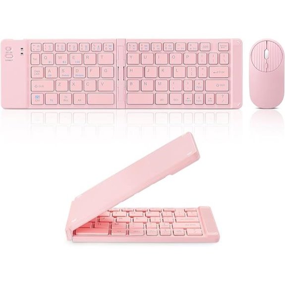 Mini Rechargeable Foldable Bluetooth Keyboard & Mouse Combo