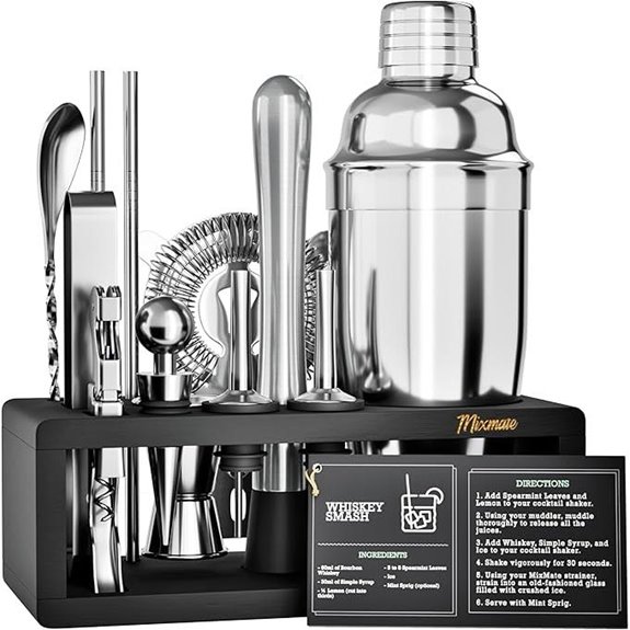 Mixology Bartender Kit with Stand 15-Piece Bar Set