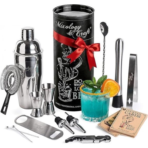Mixology & Craft 16-Piece Stainless Steel Cocktail Set