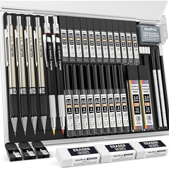 Nicpro 37-Piece Art Mechanical Pencil Set