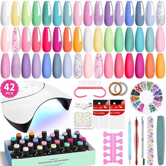 VANREESA 42-Piece Gel Nail Polish Kit with UV Light