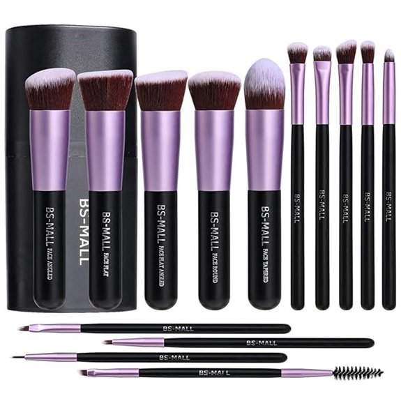 BS-MALL 14-Piece Makeup Brush Set with Travel Case