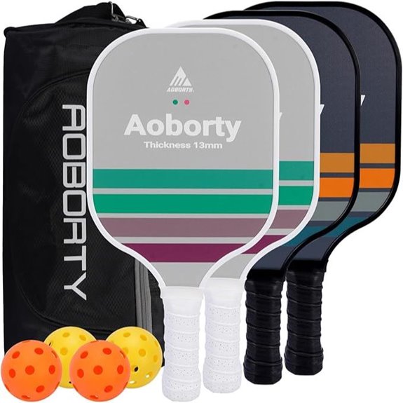 Pickleball Paddles 4 Pack with Balls and Bag