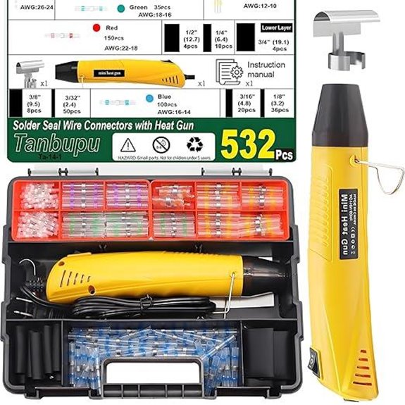 532PCS Solder Seal Wire Connectors & Heat Shrink Kit