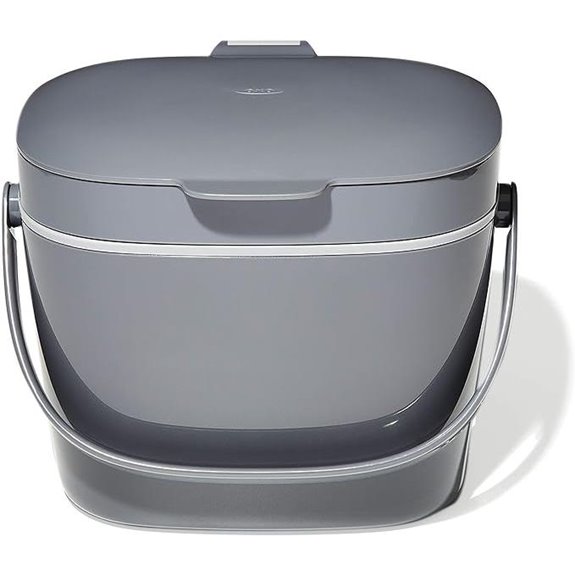 OXO Good Grips EASY-CLEAN COMPOST BIN - CHARCOAL - 1.75 GAL/6.62 L