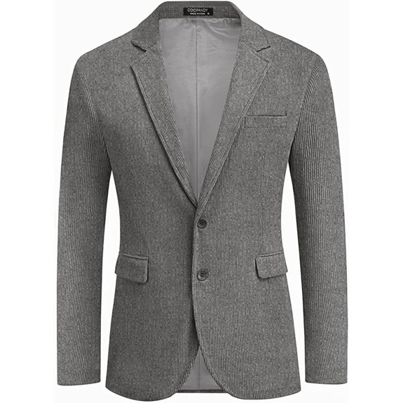 Coofadny Men's Corduroy Blazer Classic Fit Sport Coat