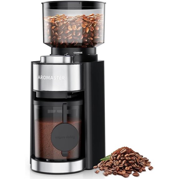 Aromaster Conical Burr Coffee Grinder with Accessories