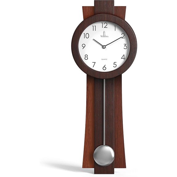 Modern Wooden Pendulum Wall Clock for Living Room