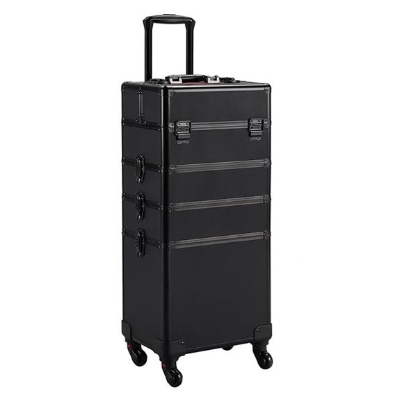 Yaheetech 4-in-1 Aluminum Makeup Train Case