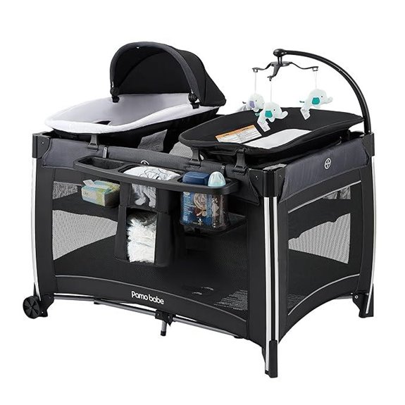 Pamo Babe 4-in-1 Baby Playard with Bassinet