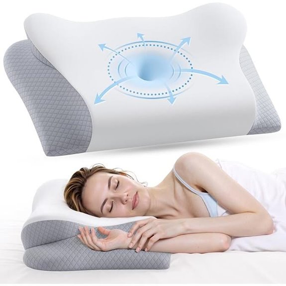 Memory Foam Neck Pillow with Cooling Cover