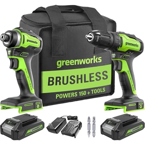 Greenworks 24V Cordless Drill & Impact Driver Kit