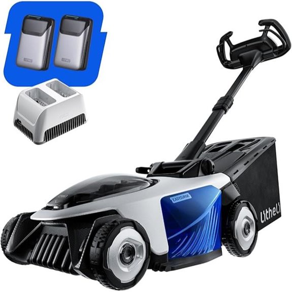 cordless mower with batteries