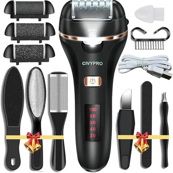 Rechargeable Electric Foot Callus Remover and Pedicure Kit
