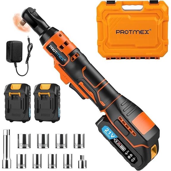 Protmex 3/8 Cordless Ratchet Set with Batteries
