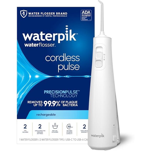 Waterpik Cordless Rechargeable Water Flosser with Tips