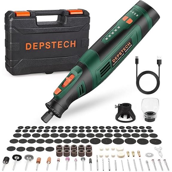 DEPSTECH Cordless Rotary Tool Kit with 127 Accessories