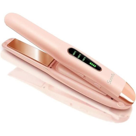 SUNMAY Cordless Titanium Hair Straightener with Comb