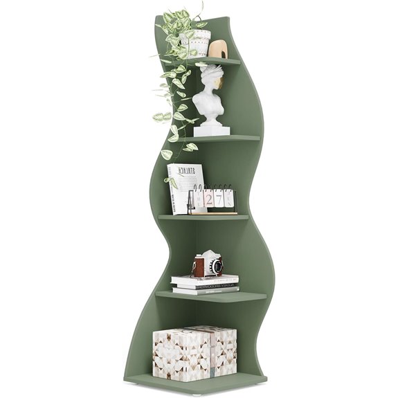 Tribesigns 5-Tier Corner Shelf Wall Bookcase
