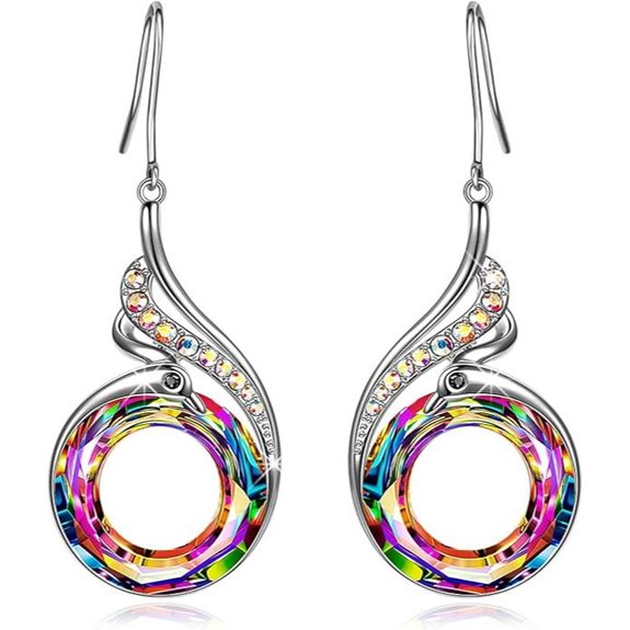 Kate Lynn Phoenix Earrings with Crystals in Jewelry Box