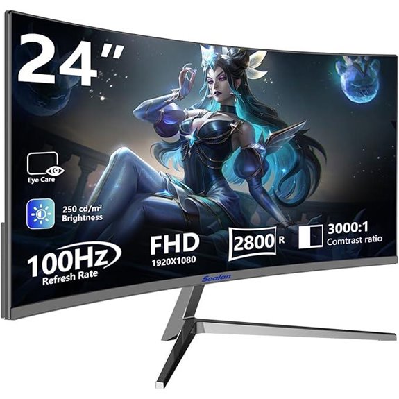 24-Inch Curved Gaming Monitor with HDMI and FreeSync