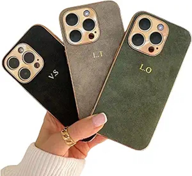 Luxury Personalized Leather iPhone Case with Initials