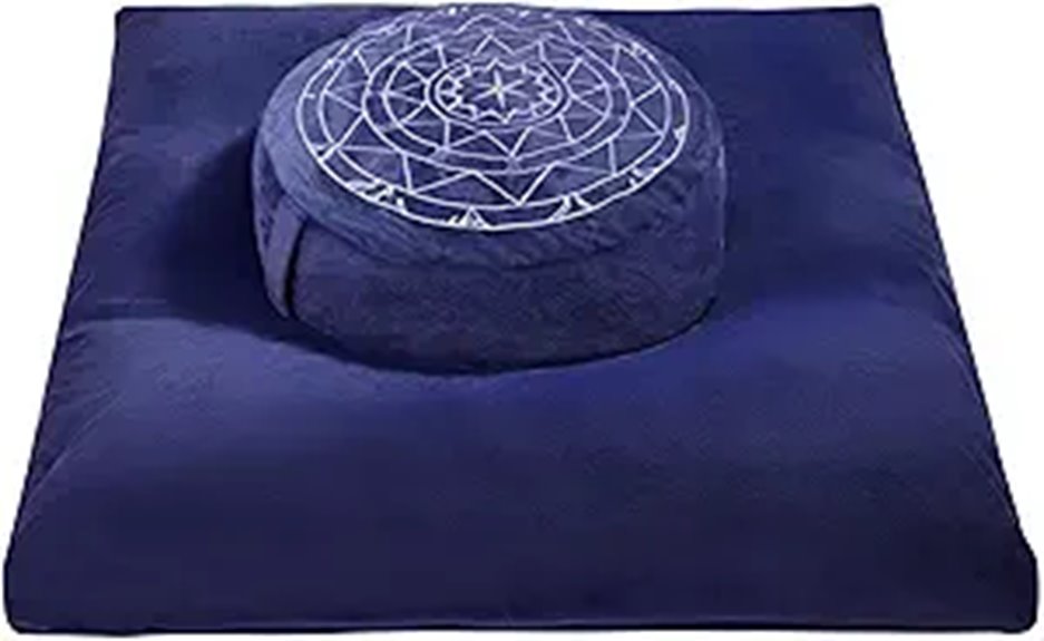 Zafu & Zabuton Meditation Cushion Set Dark Blue
