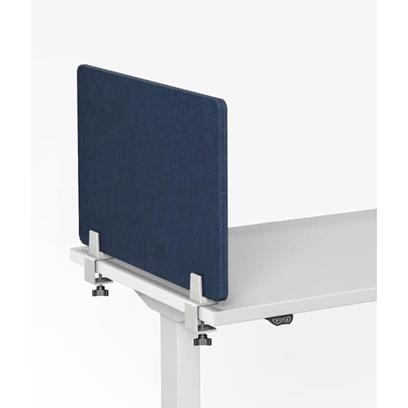 Sound Absorbing Privacy Desk Divider (Dark Blue)