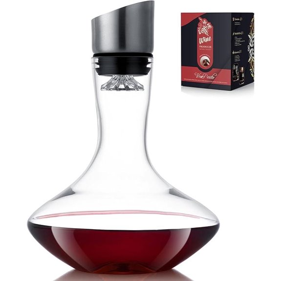Wine Decanter with Built-in Aerator and Filter