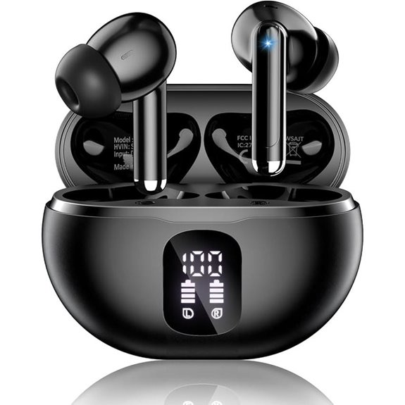 Wireless Bluetooth Earbuds with Deep Bass and IPX7 Waterproof