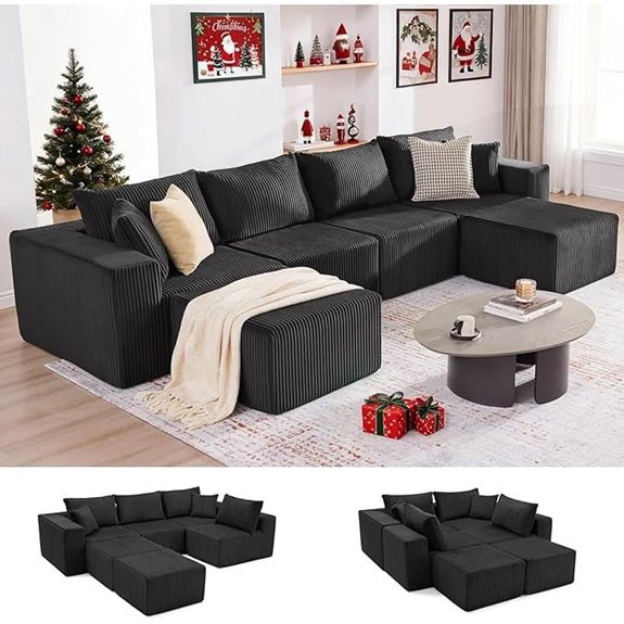 135.4 Cloud Modular Sectional Sofa with Deep Seat